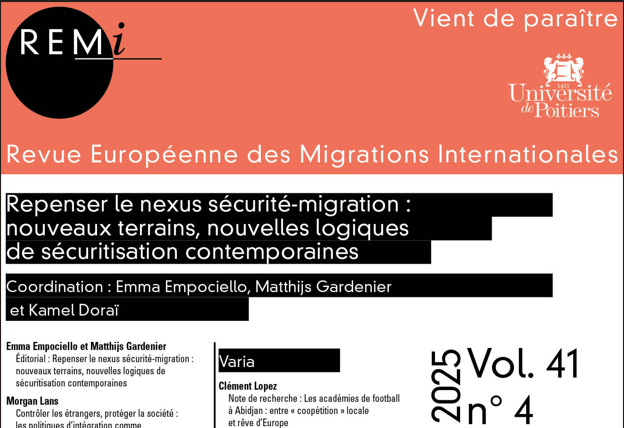 Couverture du numéro New Issue | Revue Européenne des Migrations Internationales #41-4